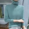 Womens Pure Mink Cashmere Sweater Slim Fit Pullover With Pile Collar Knitted Winter Top 21