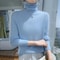 Womens Pure Mink Cashmere Sweater Slim Fit Pullover With Pile Collar Knitted Winter Top 24
