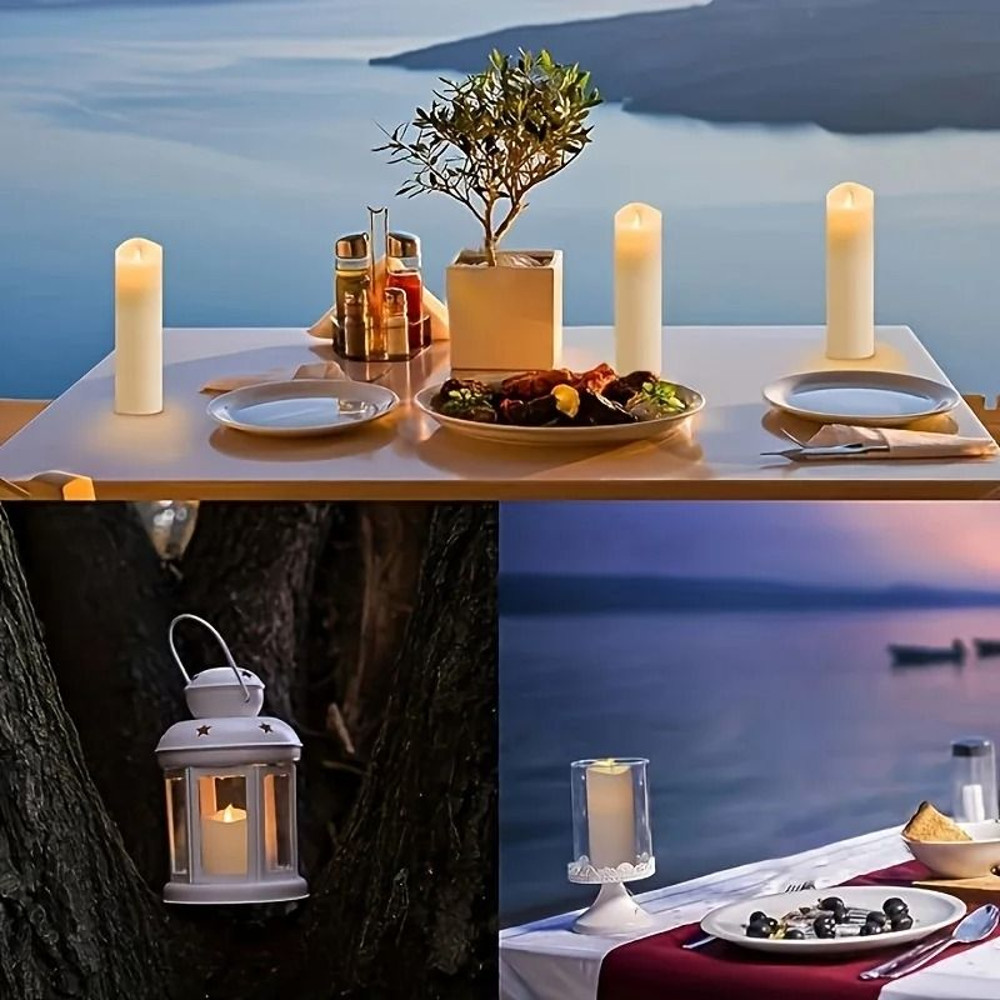 Flameless LED Candles With Remote Control And Timer Waterproof Battery Operated For Indoor And Outd 3