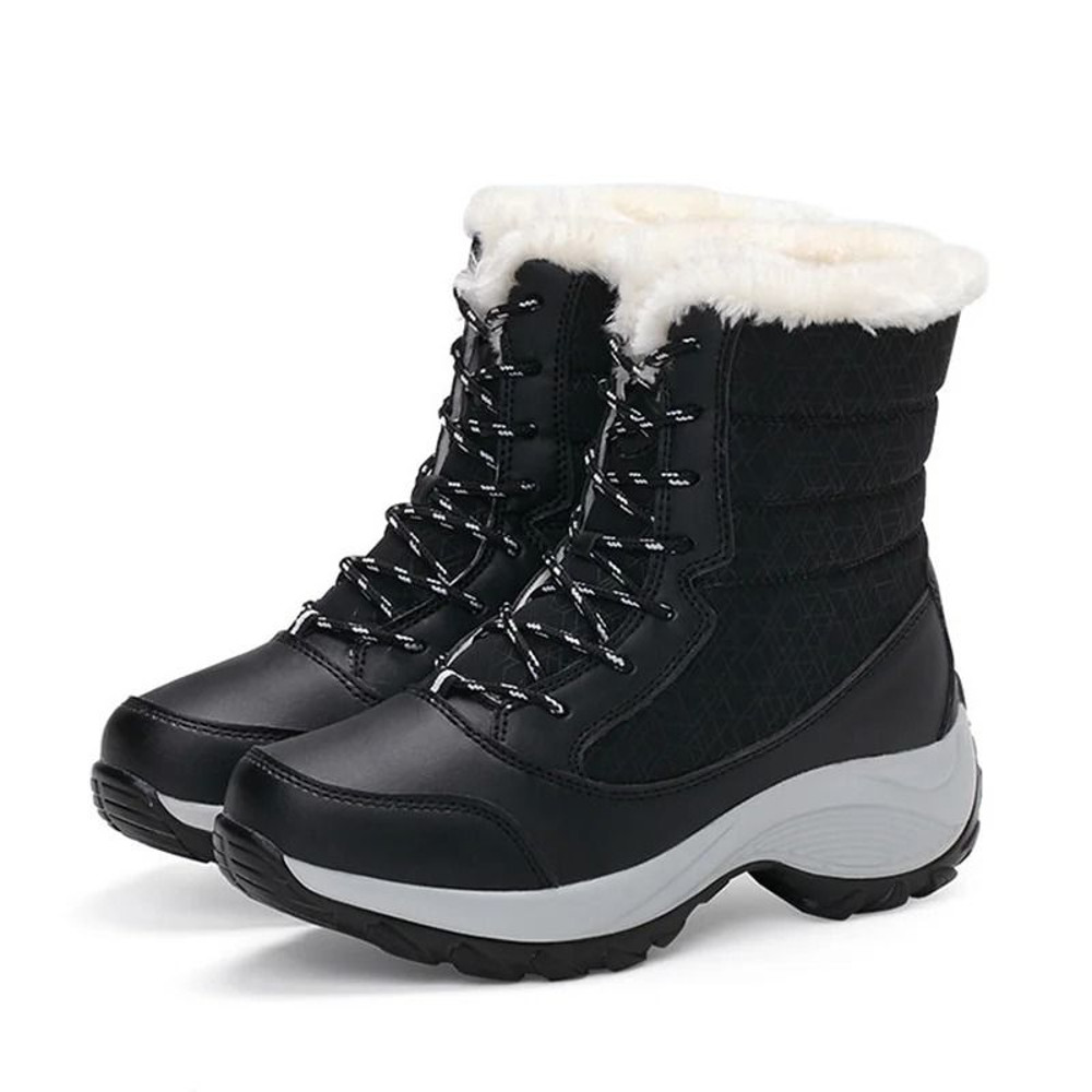 Womens Winter Ankle Boots Lightweight Platform Snow Boots With Heels Warm Botines 6
