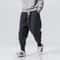 Mens Cotton Linen Harem Pants Casual Baggy Drop Crotch Joggers With Elastic Waist 0
