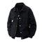 Mens Spring Cargo Jacket Oversized Windbreaker Casual Coat With Turn Down Collar 1