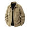 Mens Spring Cargo Jacket Oversized Windbreaker Casual Coat With Turn Down Collar 8
