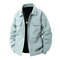Mens Spring Cargo Jacket Oversized Windbreaker Casual Coat With Turn Down Collar 5