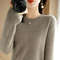 Womens Spring Autumn Sweater Knitwear Long Sleeve Pullover Soft O Neck Jumper 0