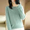 Womens Spring Autumn Sweater Knitwear Long Sleeve Pullover Soft O Neck Jumper 1