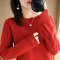 Womens Spring Autumn Sweater Knitwear Long Sleeve Pullover Soft O Neck Jumper 2