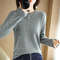 Womens Spring Autumn Sweater Knitwear Long Sleeve Pullover Soft O Neck Jumper 15