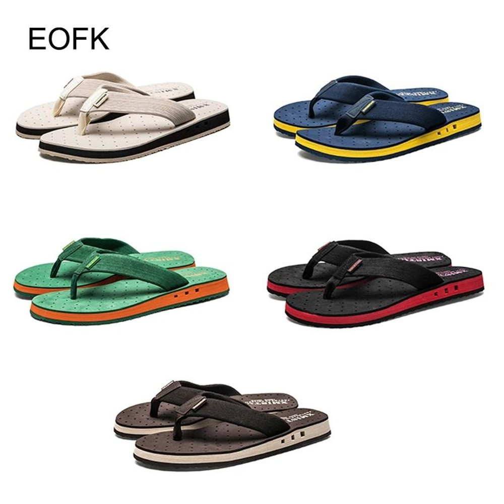 Mens Summer Flip Flops Lightweight Breathable Outdoor Beach Slippers 2