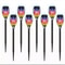 Solar Flame Torch Lights Outdoor Waterproof Flickering LED Garden Path Lamps 10