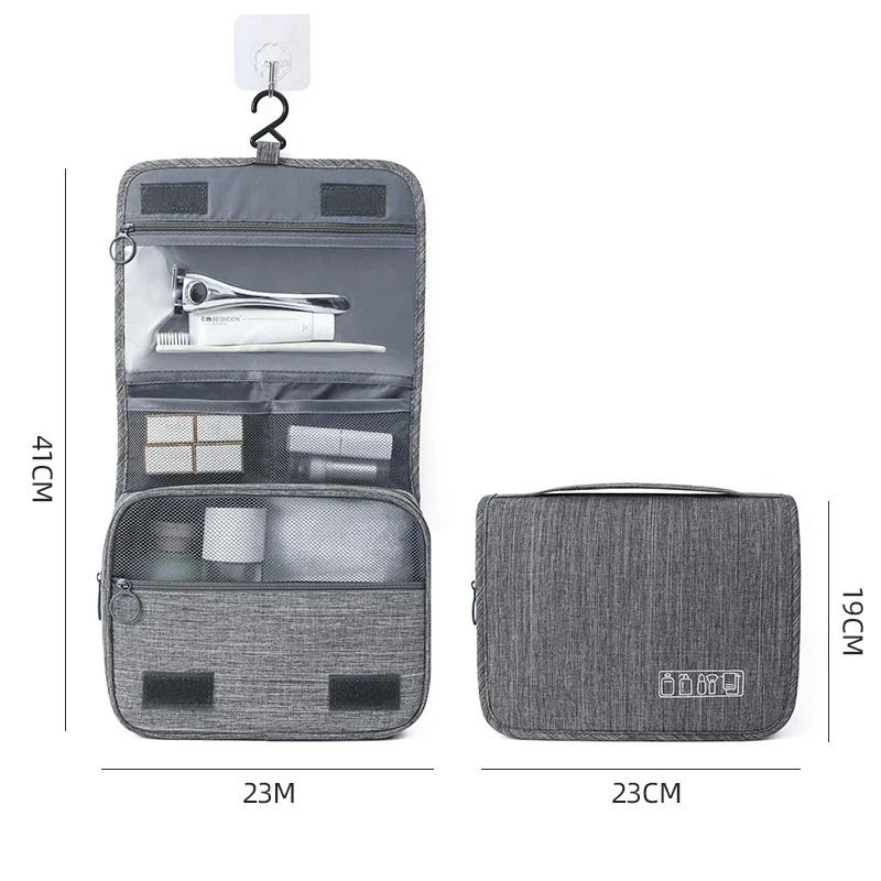 Oxford Fabric Travel Toiletry Bag Waterproof Hanging Organizer For Men And Women 7