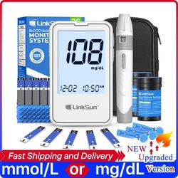 blood glucose meter testing kit with test strips and lancets