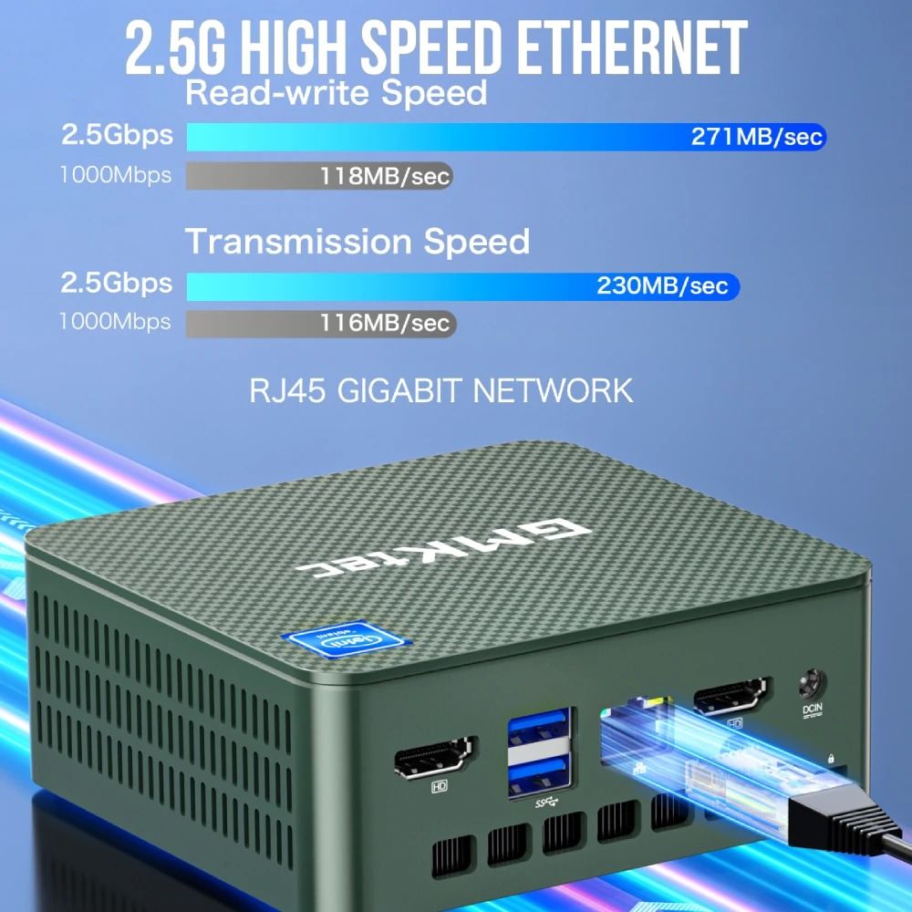 GMKtec G3 Mini PC Intel Alder Lake N100 Windows 11 Pro With DDR4 RAM And PCIe SSD 5