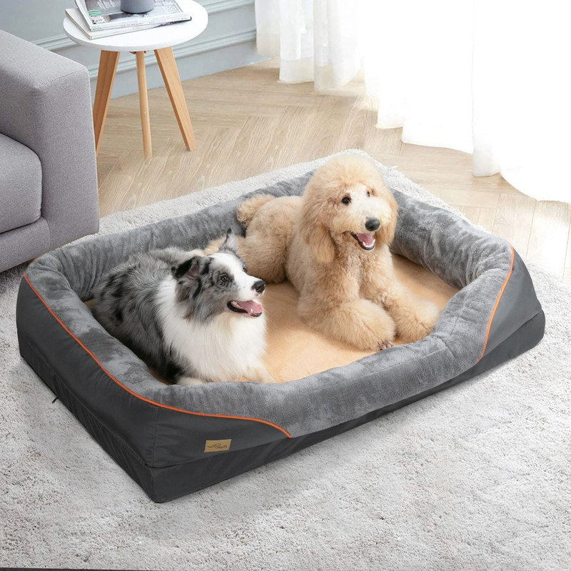 Large Dog Bed Soft Anti Allergy Fleece With Removable Washable Cover And Waterproof Design 1