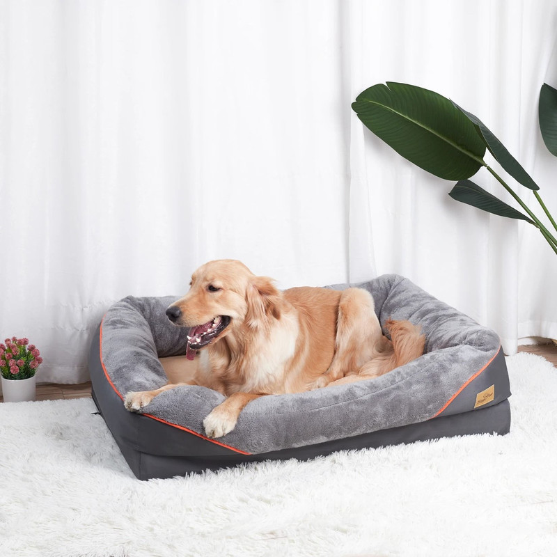 Large Dog Bed Soft Anti Allergy Fleece With Removable Washable Cover And Waterproof Design 2