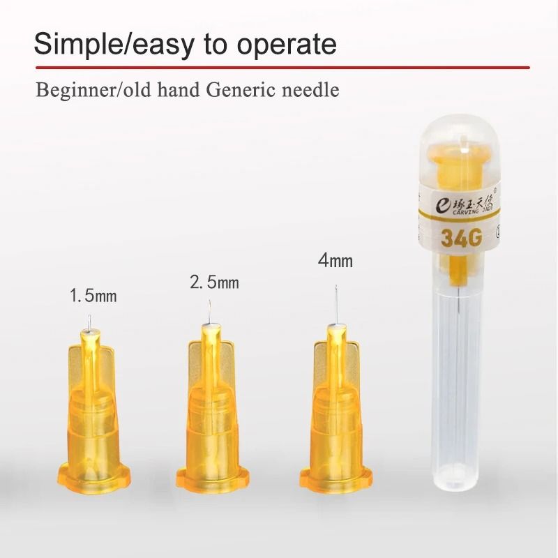 34G Disposable Small Needle For Cosmetic Use 15mm 25mm 4mm 1
