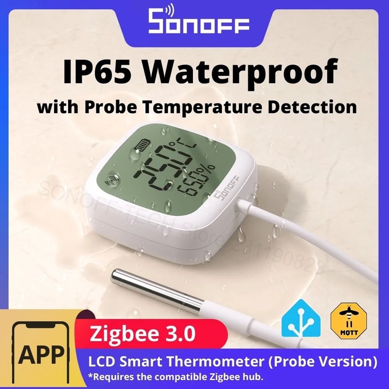 SONOFF SNZB 02LD ZigBee Smart Thermometer With LCD Display And Waterproof Probe 0