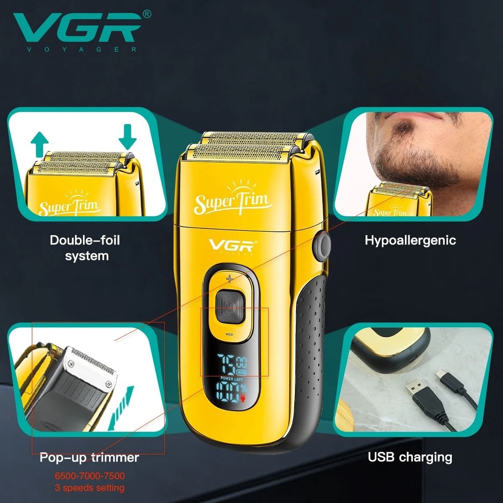 VGR V332 Professional Beard Trimmer Electric Shaver For Men 1