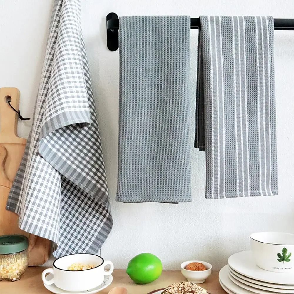 Cotton Waffle Weave Kitchen Dish Cloths Ultra Soft Quick Drying Towels 3 Pack 7