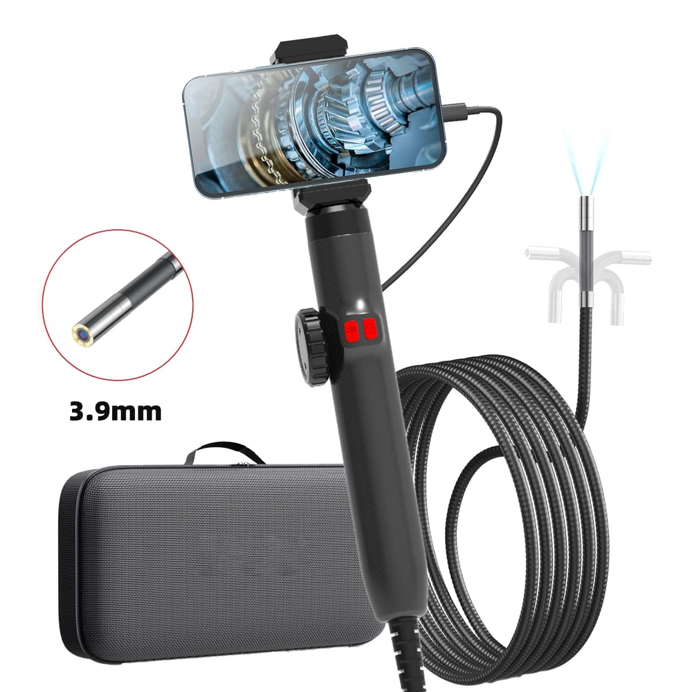 Two Way 360 Articulating Borescope 1080P Waterproof Endoscope With Light And Phone Connection 8