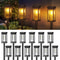 Solar Garden Lights Pack Outdoor Waterproof LED Pathway Lamps For Yard And Walkway 8