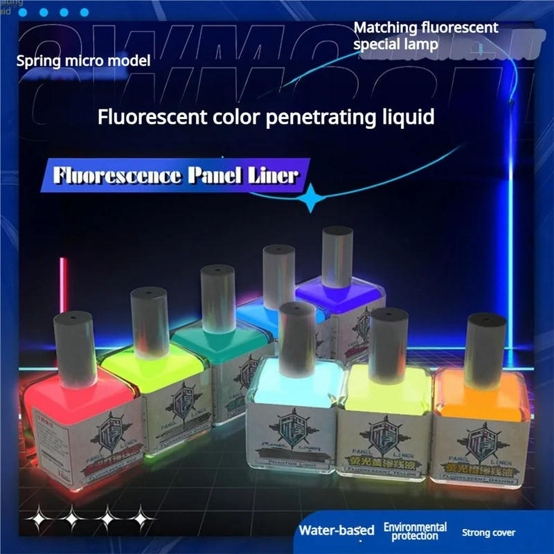 Fluorescent Panel Liner Paint 18ml Water Based Penetrating Ink For Model Coloring 0