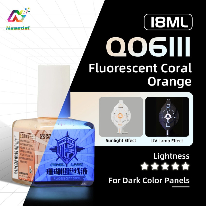 Fluorescent Panel Liner Paint 18ml Water Based Penetrating Ink For Model Coloring 16