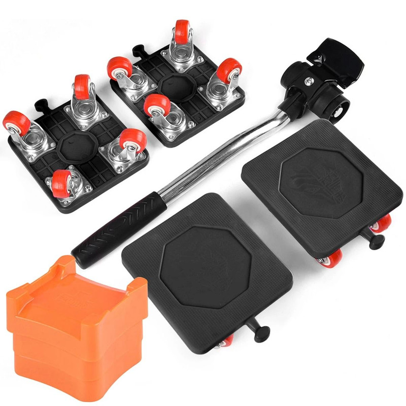 Heavy Duty Furniture Lifter Roller Tool Kit With Appliance Lift Sliders 6