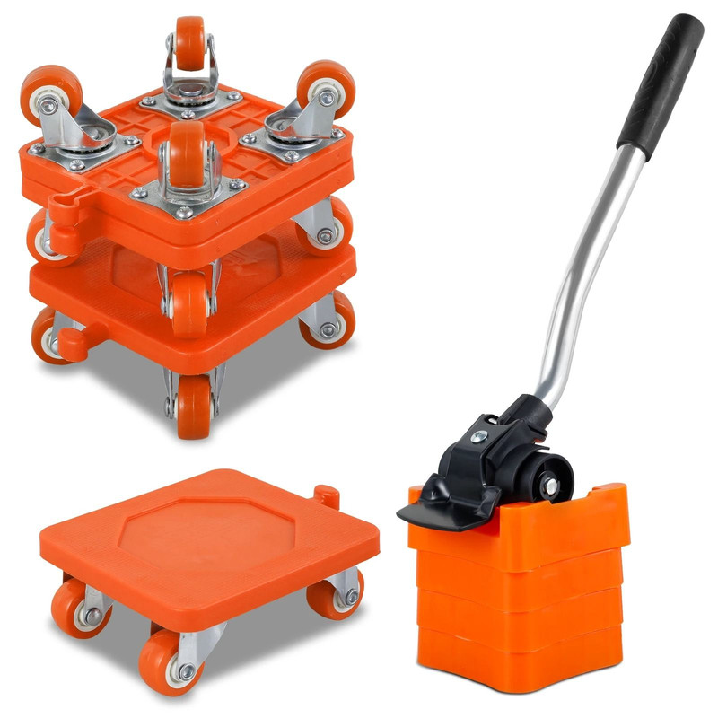 Heavy Duty Furniture Lifter Roller Tool Kit With Appliance Lift Sliders 7
