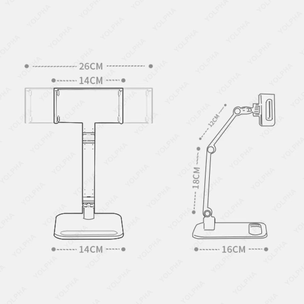 Adjustable Tablet Stand Holder For IPad Kindle And Smartphones With 360 Rotation 5