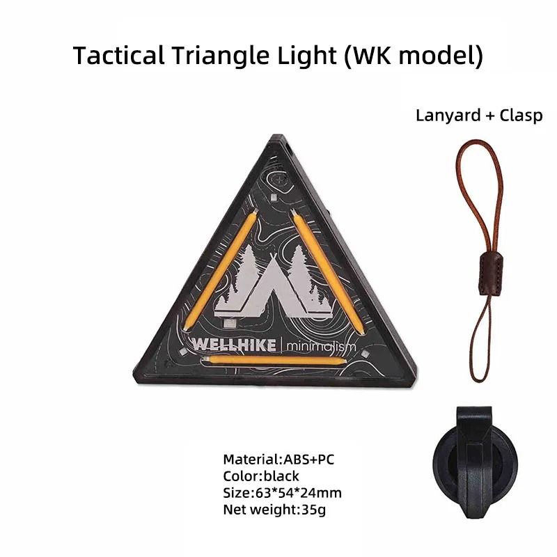 WELLHIKE Outdoor Triangle Light Camping Night Lamp With Warning Badge Function 6