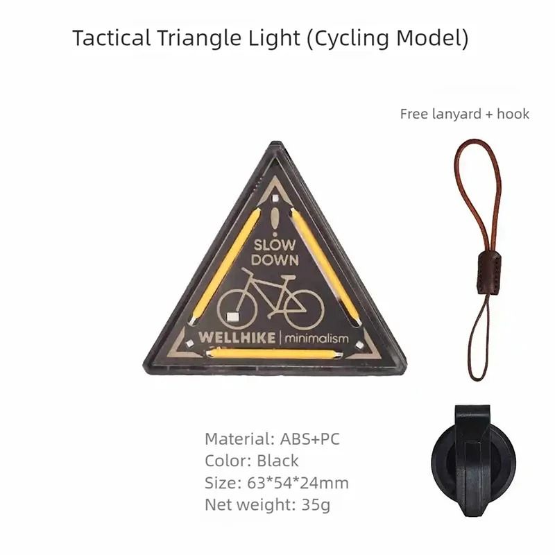 WELLHIKE Outdoor Triangle Light Camping Night Lamp With Warning Badge Function 8
