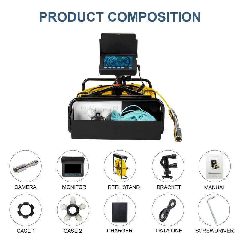 Sewer Pipe Inspection Camera With DVR Recording Waterproof Endoscope For Industrial Drain Inspectio 5