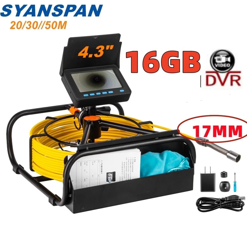 Sewer Pipe Inspection Camera With DVR Recording Waterproof Endoscope For Industrial Drain Inspectio 9
