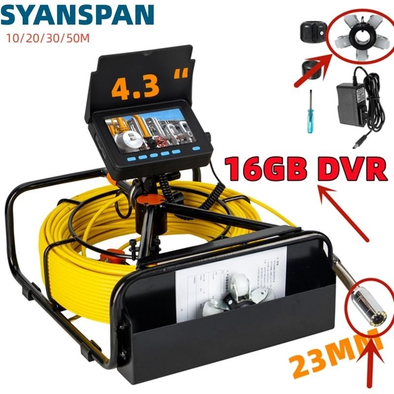 Sewer Pipe Inspection Camera With DVR Recording Waterproof Endoscope For Industrial Drain Inspectio 8