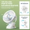 USB Rechargeable Clip On Mini Desk Fan With 360 Rotation 2