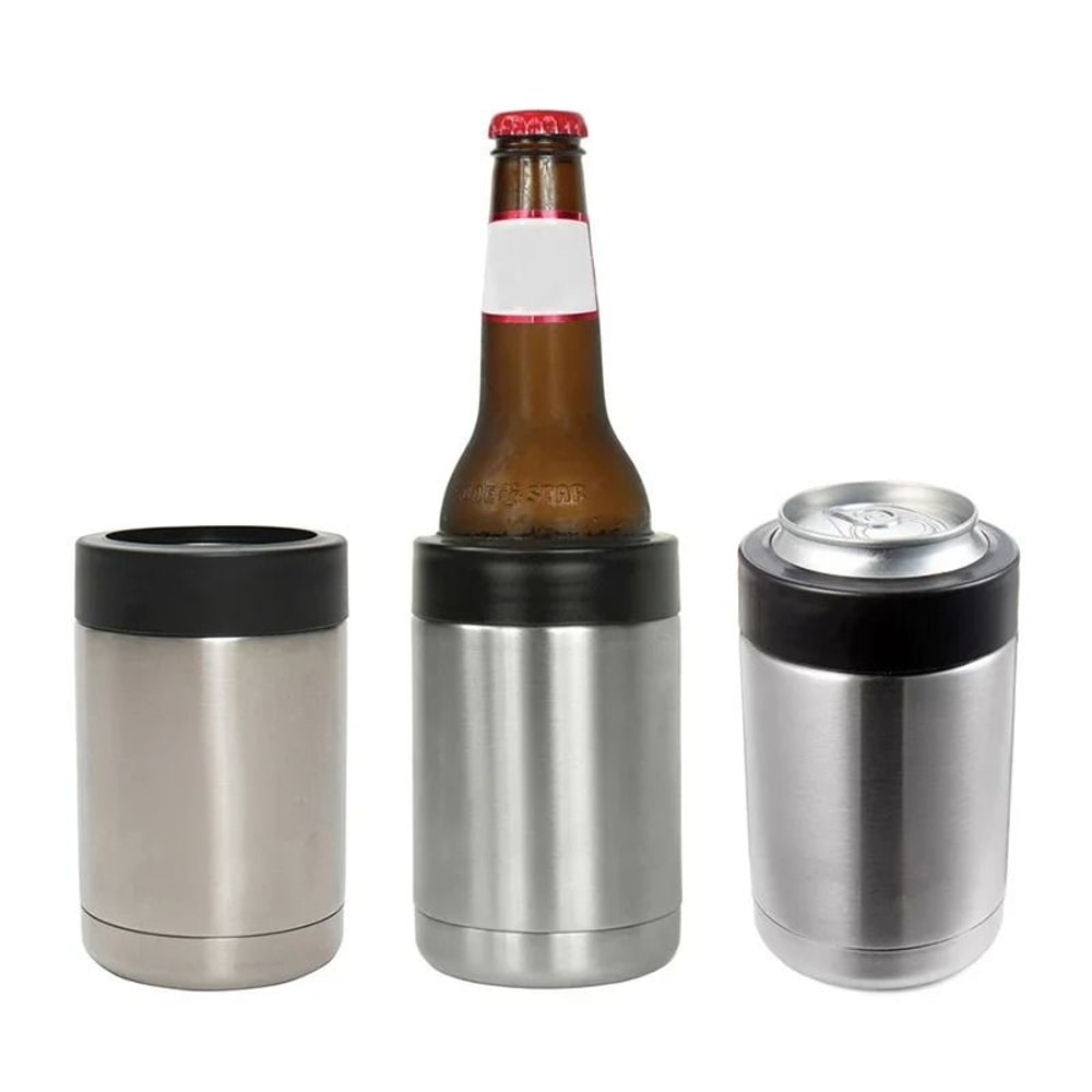 Stainless Steel Beer Bottle Cooler Double Wall Vacuum Insulated 0