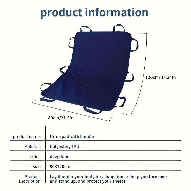 Bed Positioning Pad With Reinforced Handle Waterproof Transfer Sheet 1