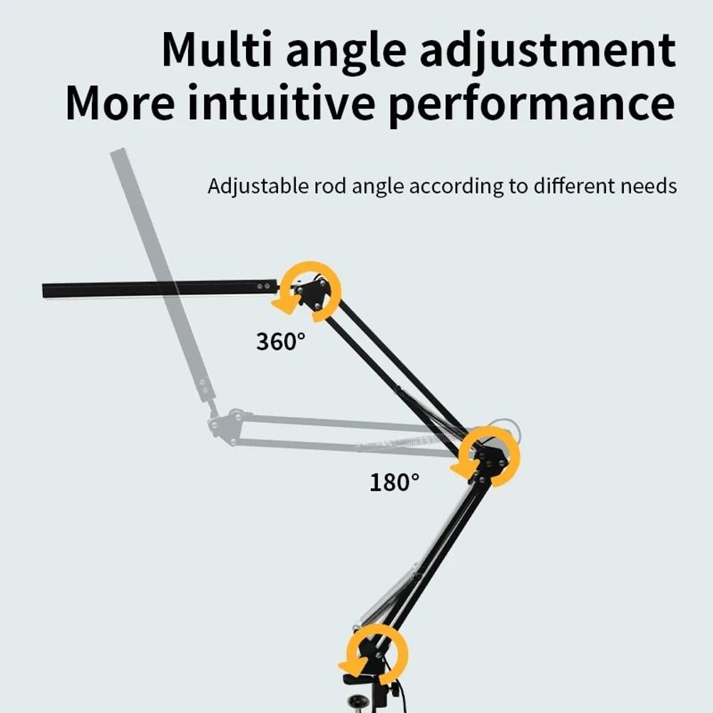 TAIDU Tattoo Adjustable LED Work Light With Clamp For Professional Studios 1