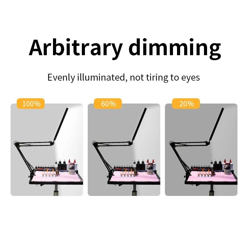 TAIDU Tattoo Adjustable LED Work Light With Clamp For Professional Studios 2
