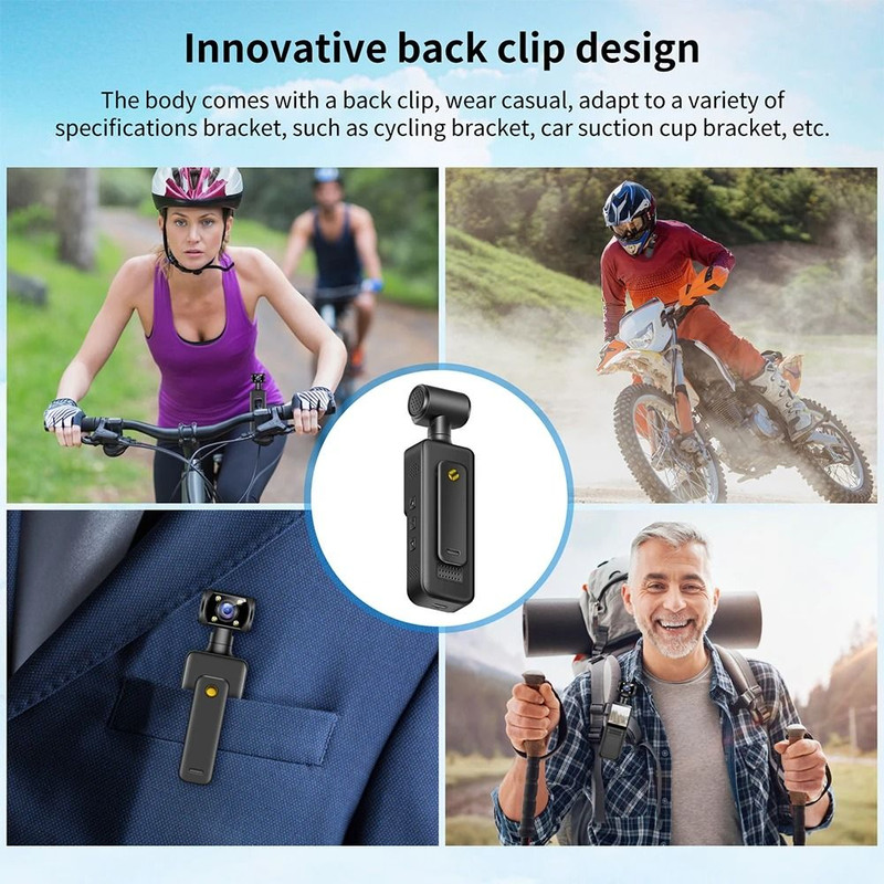 HD 4K Mini WiFi Action Camera With Motion Detection And 180 Degree Rotating Mount 4