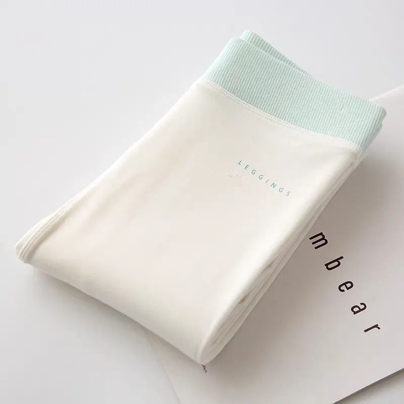 Ribbed High Waist Cotton Leggings For Women Warm Autumn Winter Casual Pants 4
