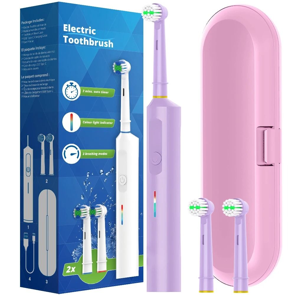 Intelligent Rotating Electric Toothbrush Rechargeable Rotary Toothbrush With Replacement Heads 6