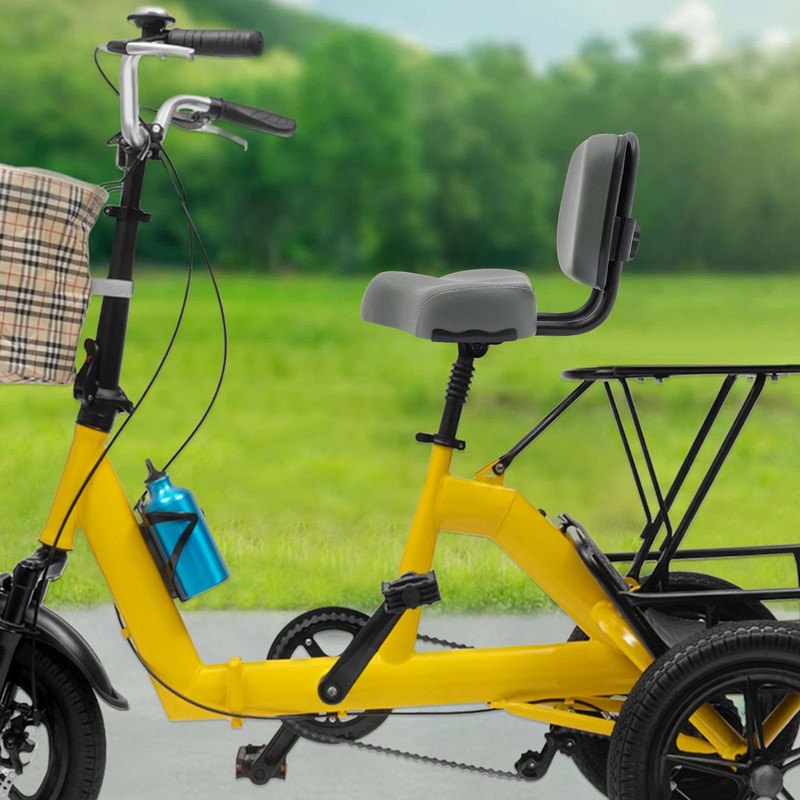 Comfortable Bike Seat With Backrest For Tricycles And Electric Bikes Extra Wide Saddle 2