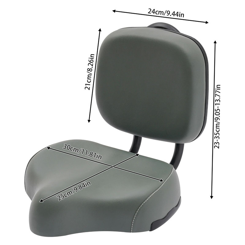 Comfortable Bike Seat With Backrest For Tricycles And Electric Bikes Extra Wide Saddle 6