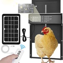 solar auto chicken coop door with usb charging timer and light sensor