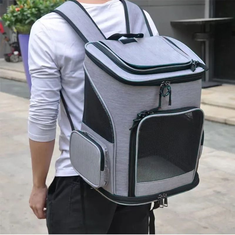 Breathable Cat Carrier Backpack Foldable Expandable Travel Bag For Cats And Small Dogs 3