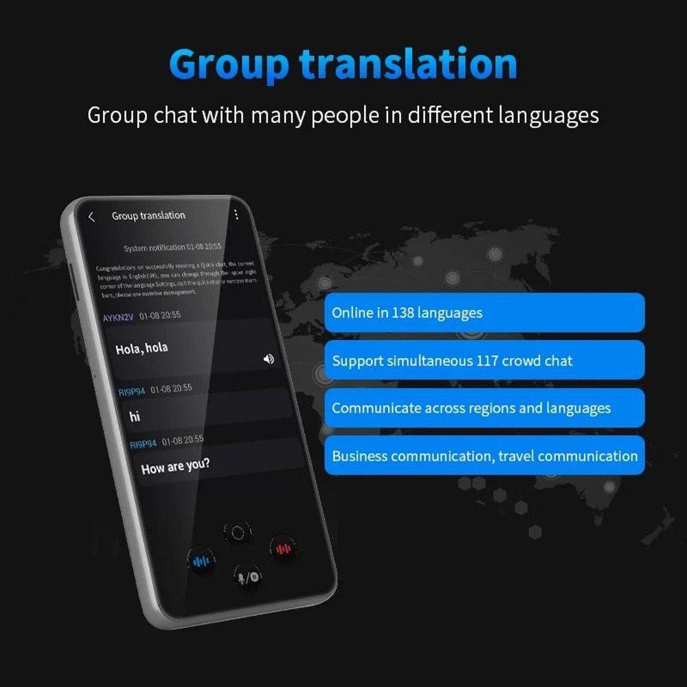 Language Translator Device With 138 Languages Real Time AI Translation And Voice Chat 4