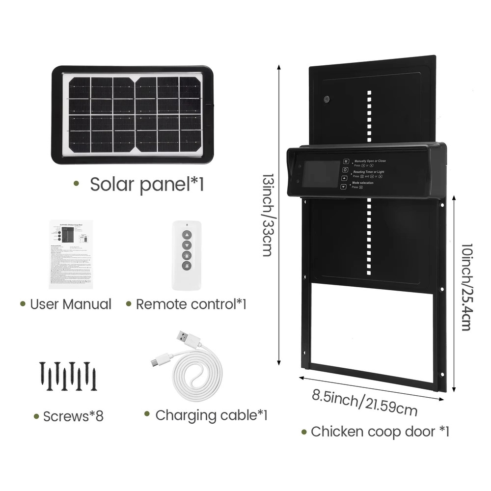 Automatic Chicken Coop Door With Timer And LED Screen 7