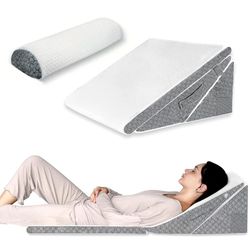 wedge pillow set for acid reflux snoring back knee pain adjustable folding triangle pillow